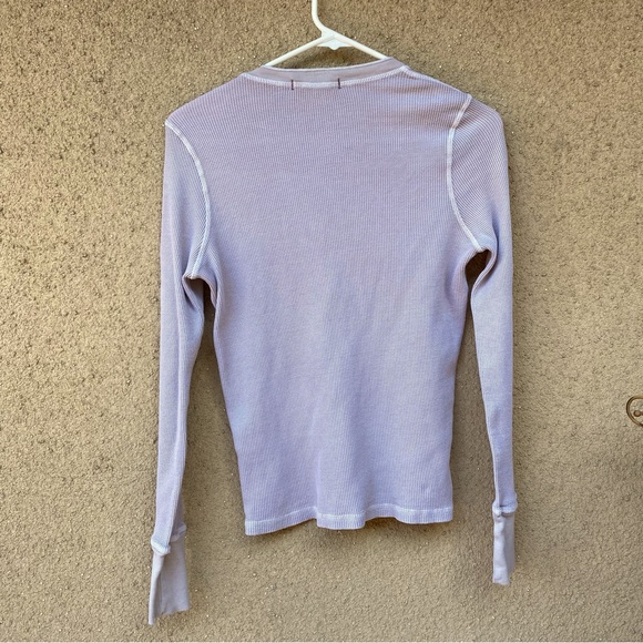 AMO thermal Henley long sleeve size small gray / beige - Picture 3 of 4